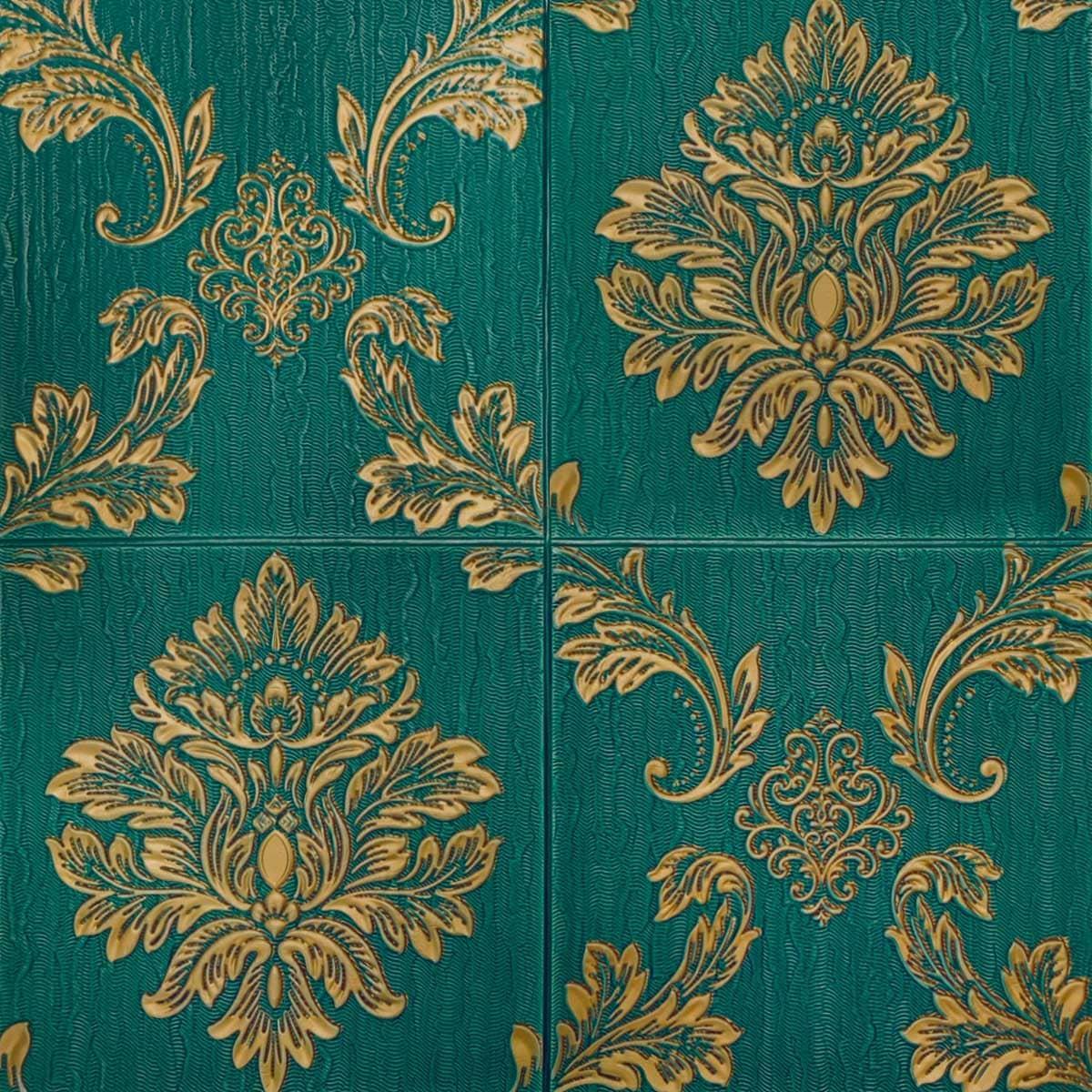 Панель 3D самоклеящаяся декоративная Sticker Wall винтаж 700x700x5 мм Бирюзовый