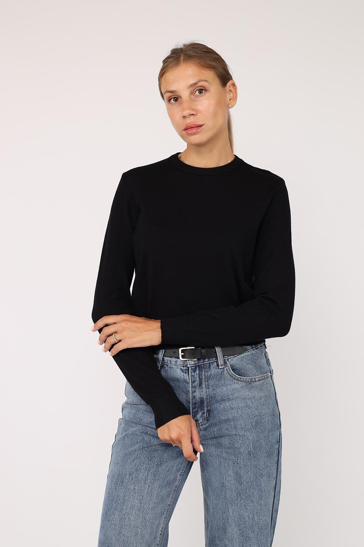 Джемпер женский ЦБ-00273137 р. 52 Черный (SKT001053475)