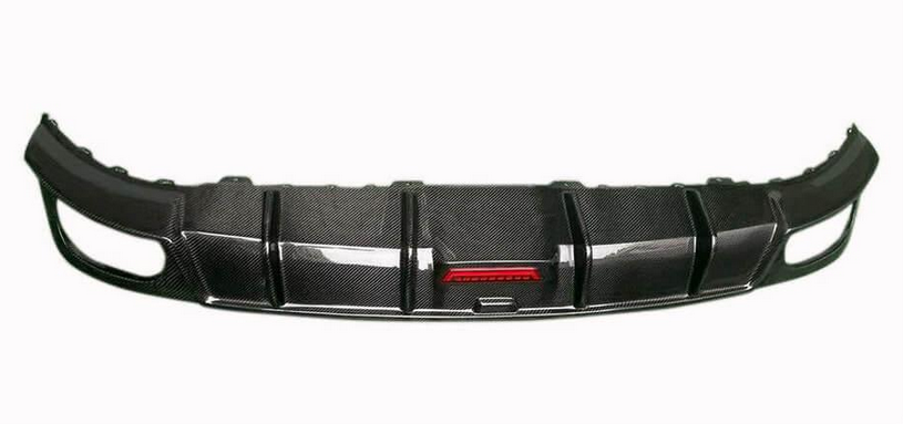 Диффузор заднего бампера DDCarbon для Audi Q8 2018- гг. натуральный карбон (132903)