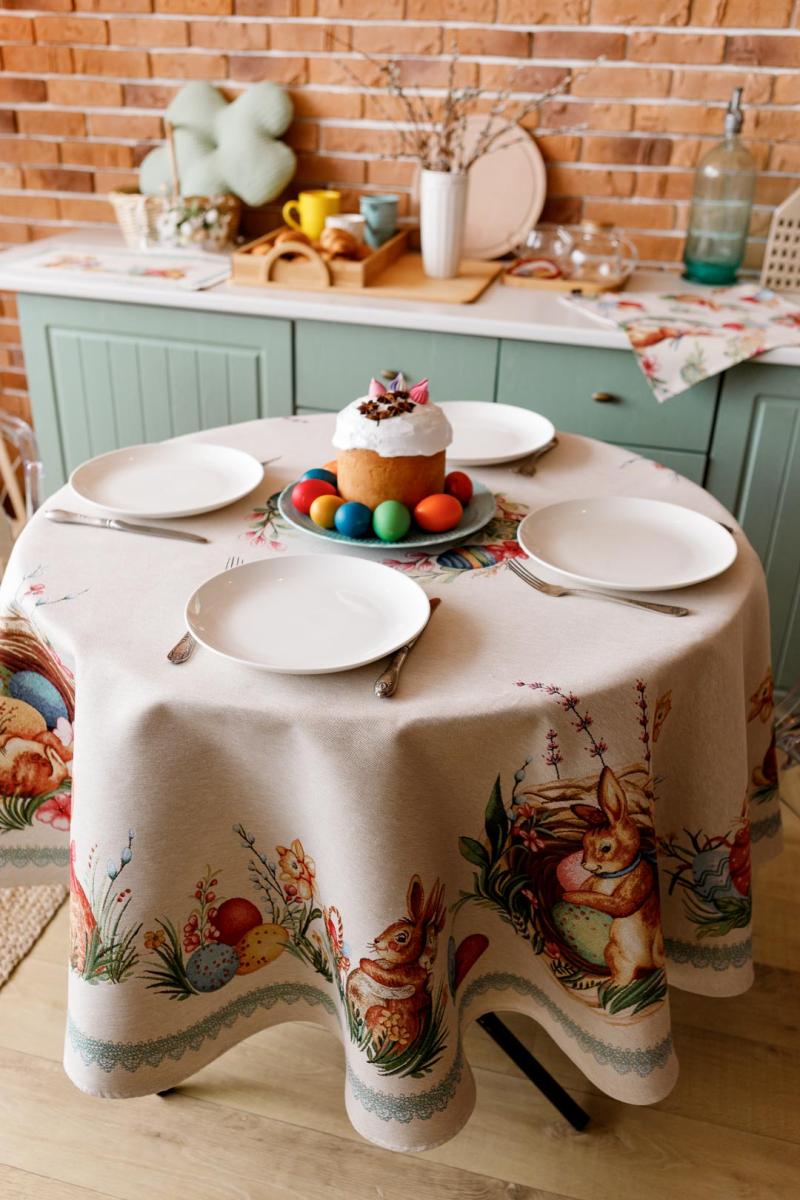 Скатертина для столу Злагода великодня кругла 180 см (034143)