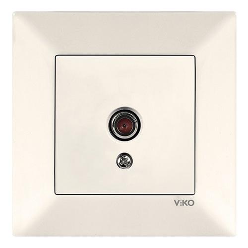 Розетка ТВ конечная Viko Meridian Белый Кремовой