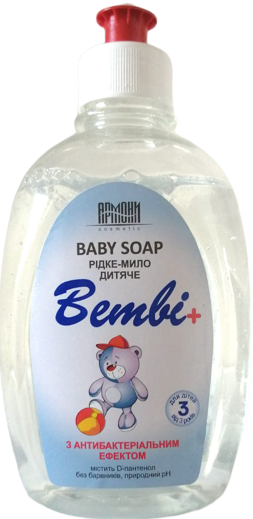 Мыло жидкое детское АРМОНЫ Bembi Антибактериальное запаска 330 мл (12995)