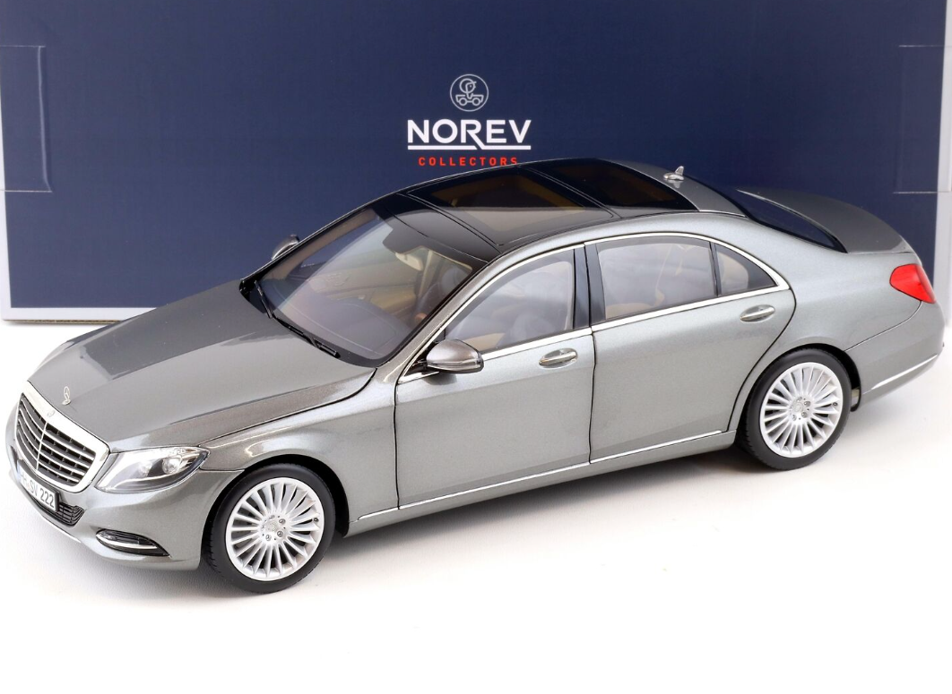 Модель автомобиля Norev 1:18 Mercedes-Benz S-Class W222 Silver/Grey Metallic (183481)