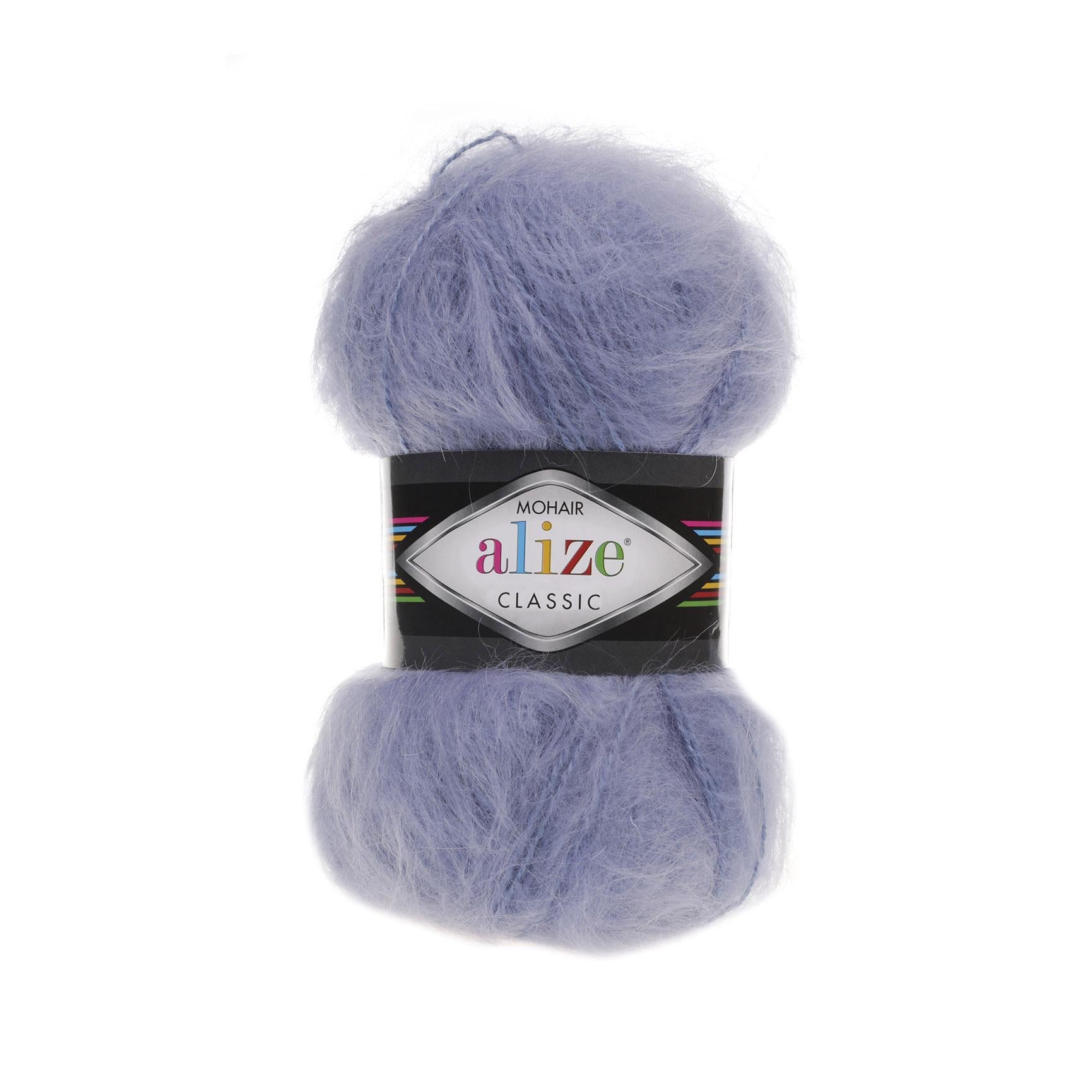 Пряжа Alize Mohair Classic 40 Блакитний (6501)