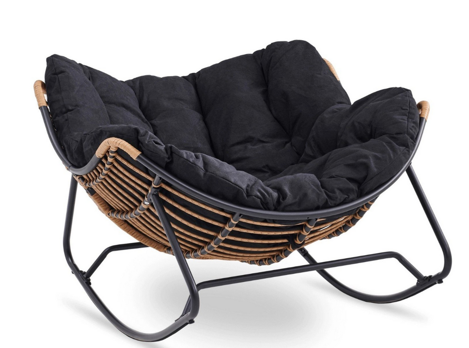 Кресло-качалка Mebel Elit ELTON ткань Черный (ME.ELTON/CZ/T/FW)