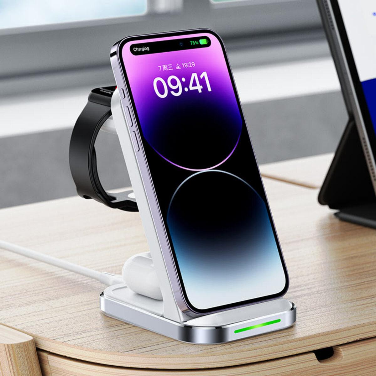 Зарядное устройство беспроводное Acefast E15 desktop wireless charging stand White (AFE15W) - фото 2