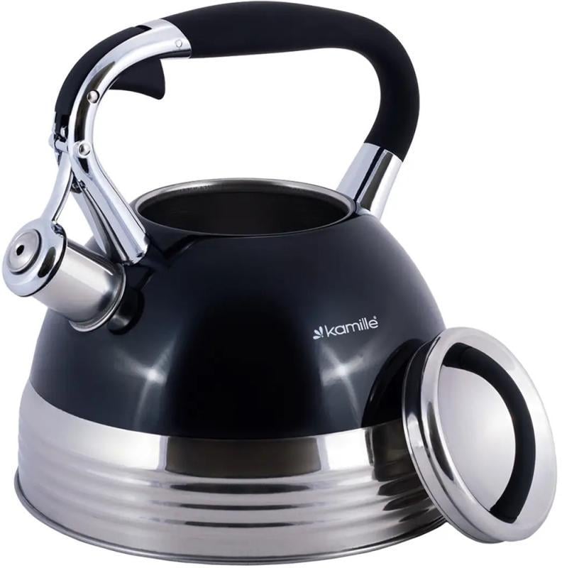 Чайник індукційний Kamille зі свистком 2,7 л Blue - фото 2 Чайник індукційний Kamille зі свистком 2,7 л Blue - фото 2