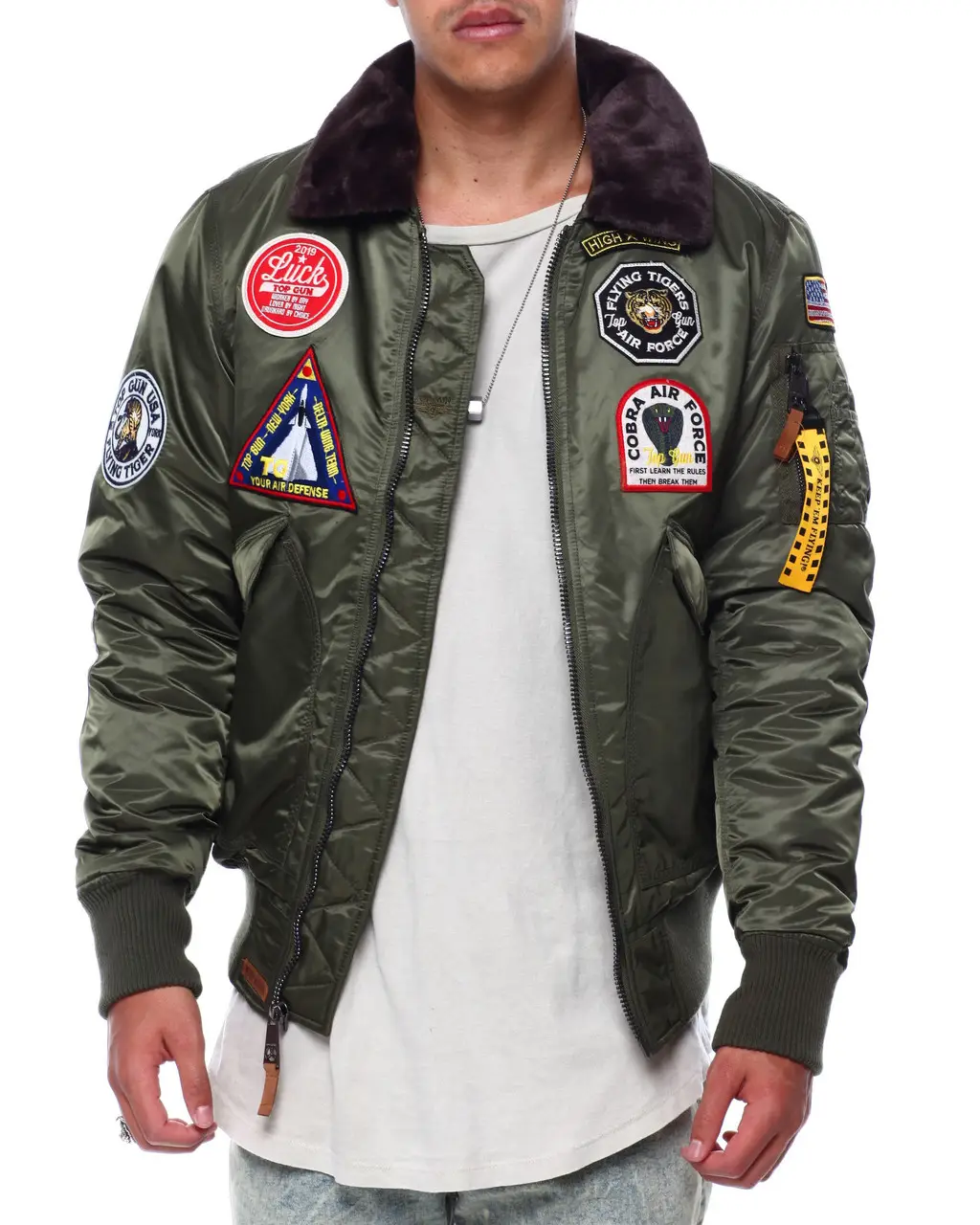 Бомбер Top Gun Eagle CW45 Jacket XL OIive (TGJ1938OXL) - фото 8