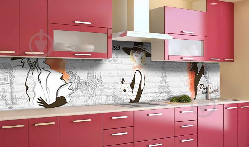 Наклейка виниловая кухонный фартук Zatarga "Модницы" 600х3000 мм Наклейка виниловая кухонный фартук Zatarga "Модницы" 600х3000 мм