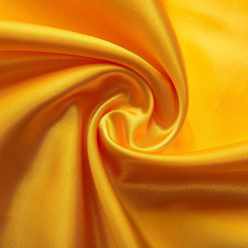 Тканина атлас LuxFabric 115 г/м² 1,5 м 1 м Золотистий яскравий (ТП1501а84)