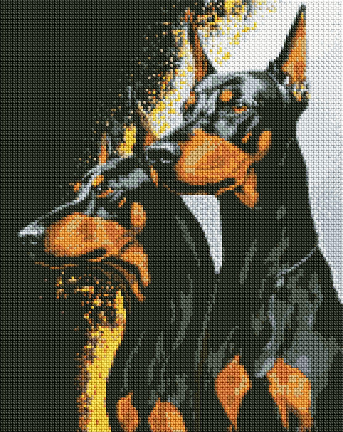 Алмазна мозаїка Ідейка Вірні добермани 40x50 см (AMO7755)