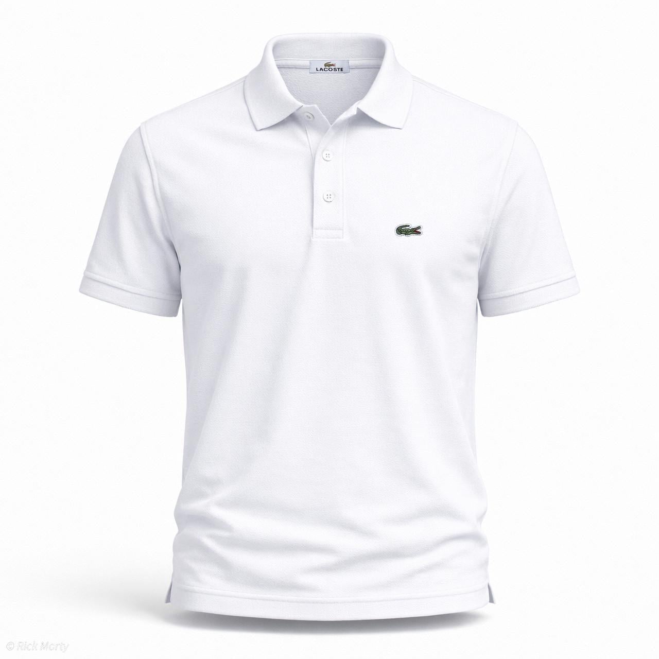 Поло мужское в стиле Lacoste из турецкой ткани XXL Белый (25-952-013)