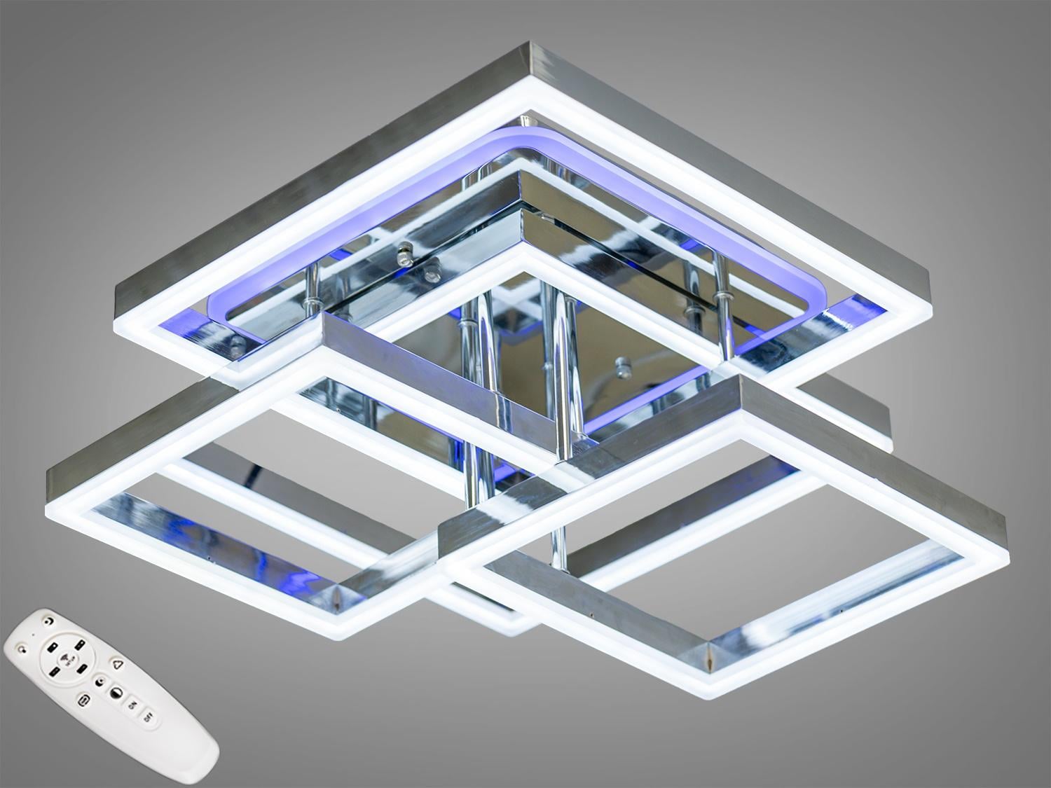 Люстра LED стельова з диммером Diasha 7001HR LED 3color dimmer 145W Хром Люстра LED стельова з диммером Diasha 7001HR LED 3color dimmer 145W Хром