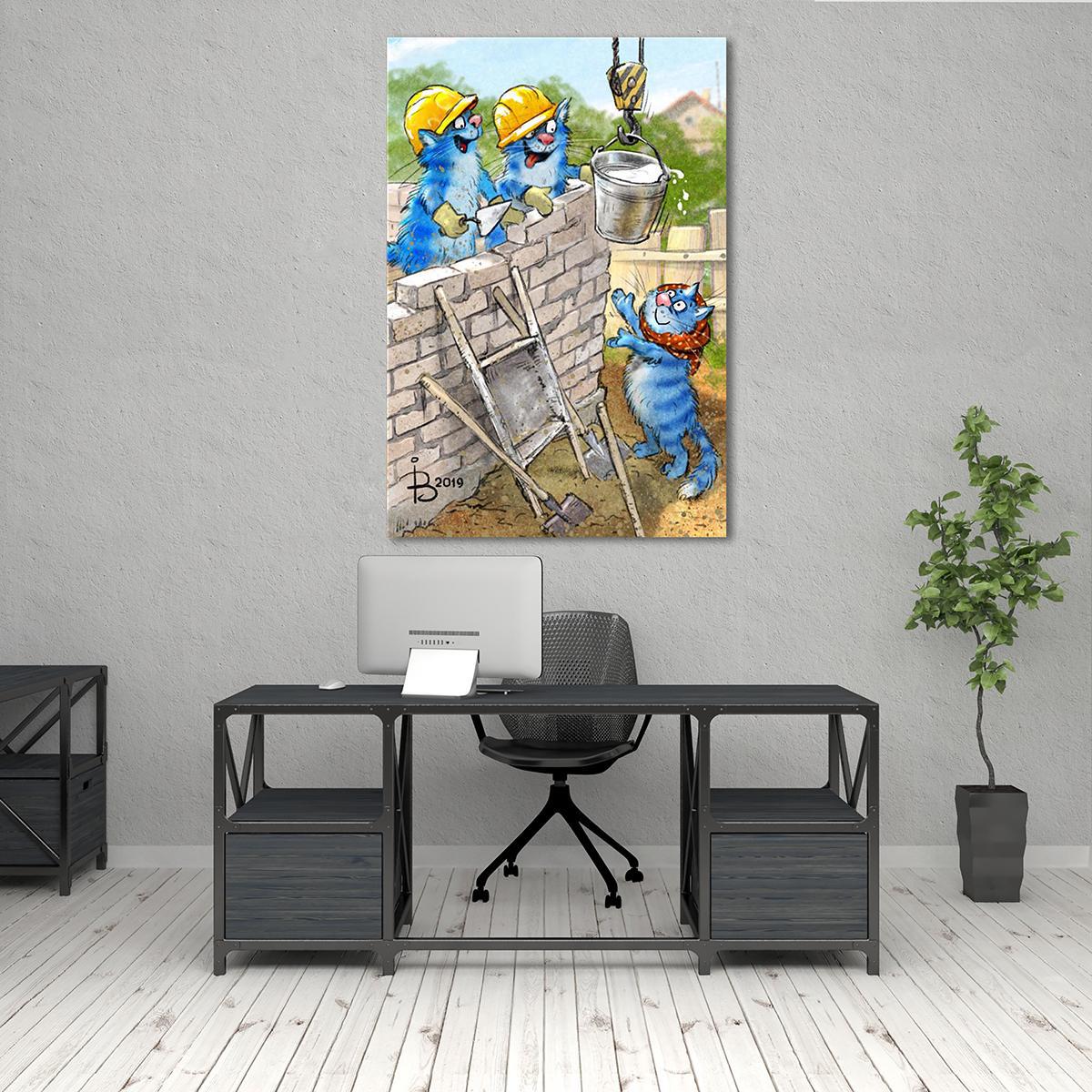 Модульная картина Строительство 1 модуль 50x75 см (_rinaz_2019194835)