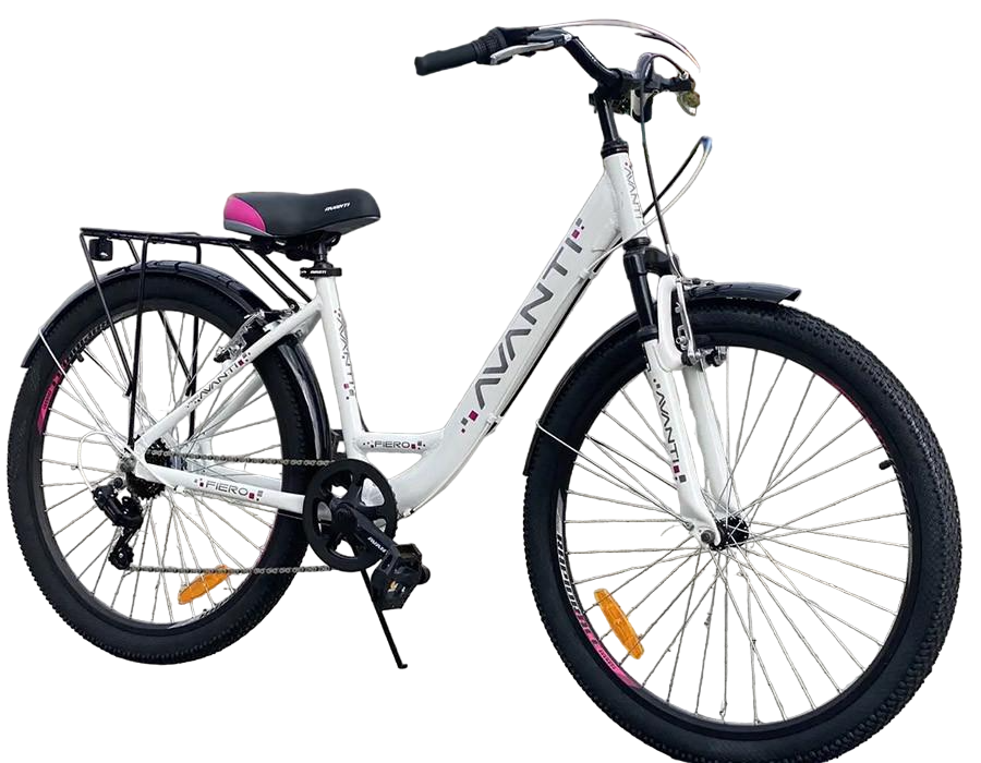 Велосипед женский городской Avanti Fiero 6 скоростей 26" Белый