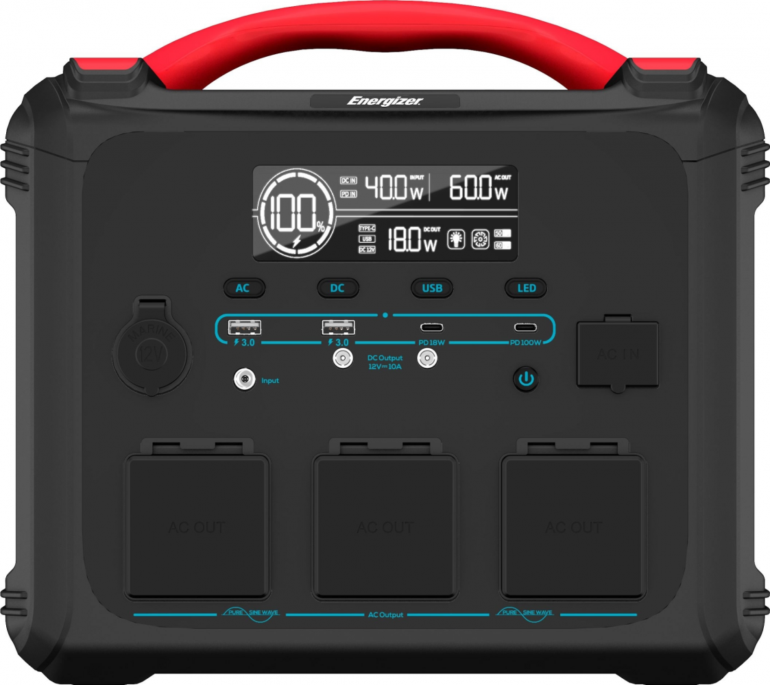 Зарядная станция Energizer PPS1100W2F 1102Wh (33502880)