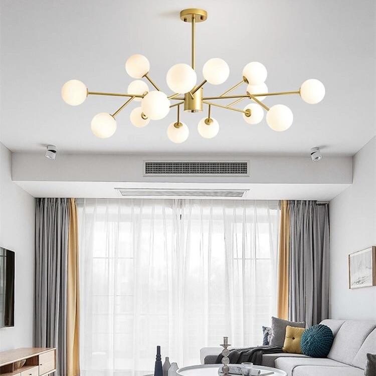 Люстра потолочная на 15 белых плафонов Ø 100 см Латунь (AOC 19/15 AB G9) - фото 2 Люстра потолочная на 15 белых плафонов Ø 100 см Латунь (AOC 19/15 AB G9) - фото 2