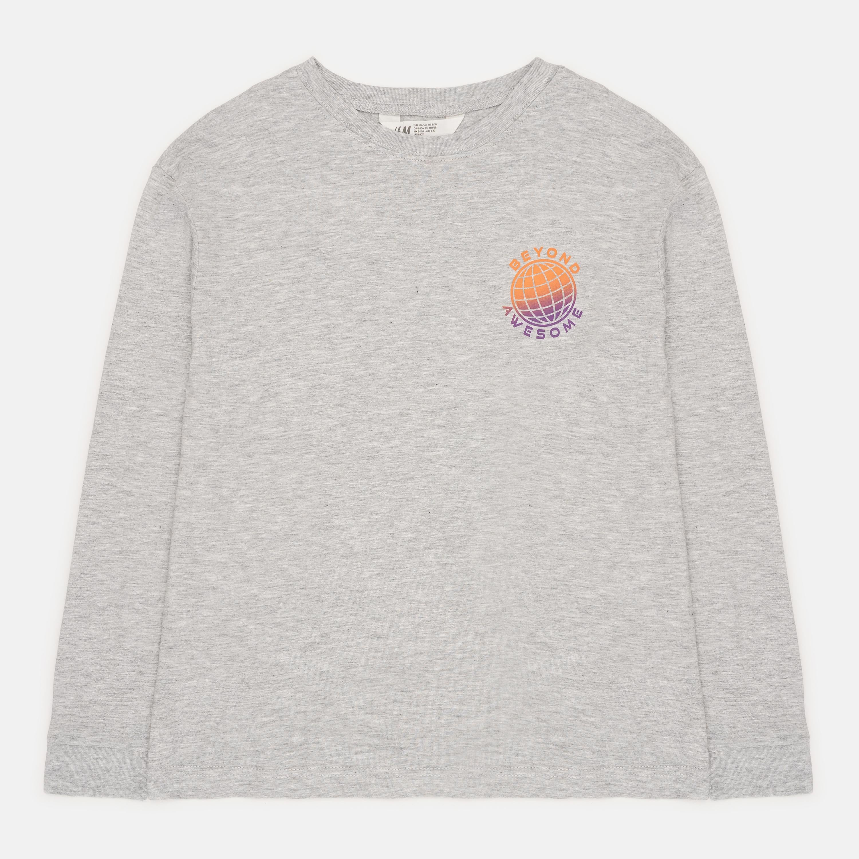 Лонгслів H&M 134-140 см Сірий меланж (X15101017455) Лонгслів H&M 134-140 см Сірий меланж (X15101017455)