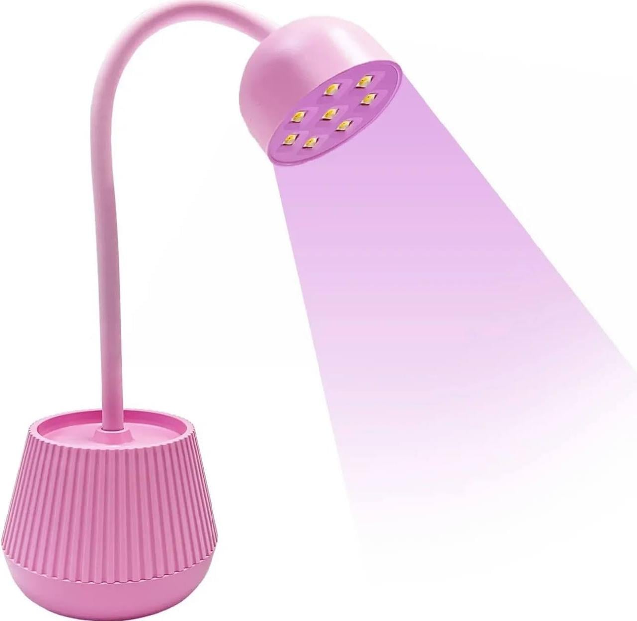 Лампа UV/LED для сушки ногтей гелевых типс Lotus YXWOO5 на аккумуляторе 1500 mAh и с USB 24 Вт Розовый