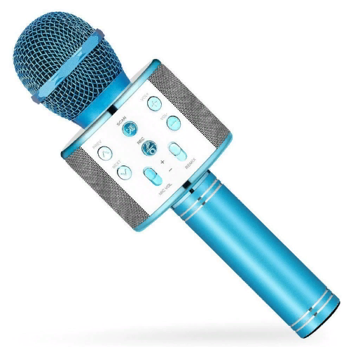 Микрофон для караоке Wster WS-858 Bluetooth Голубой (322-12) Микрофон для караоке Wster WS-858 Bluetooth Голубой (322-12)