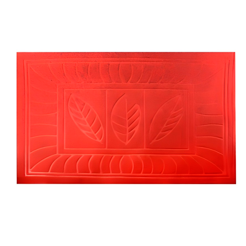 Килимок придверний Stenson Лист Червоний 38x58 см (N01582)