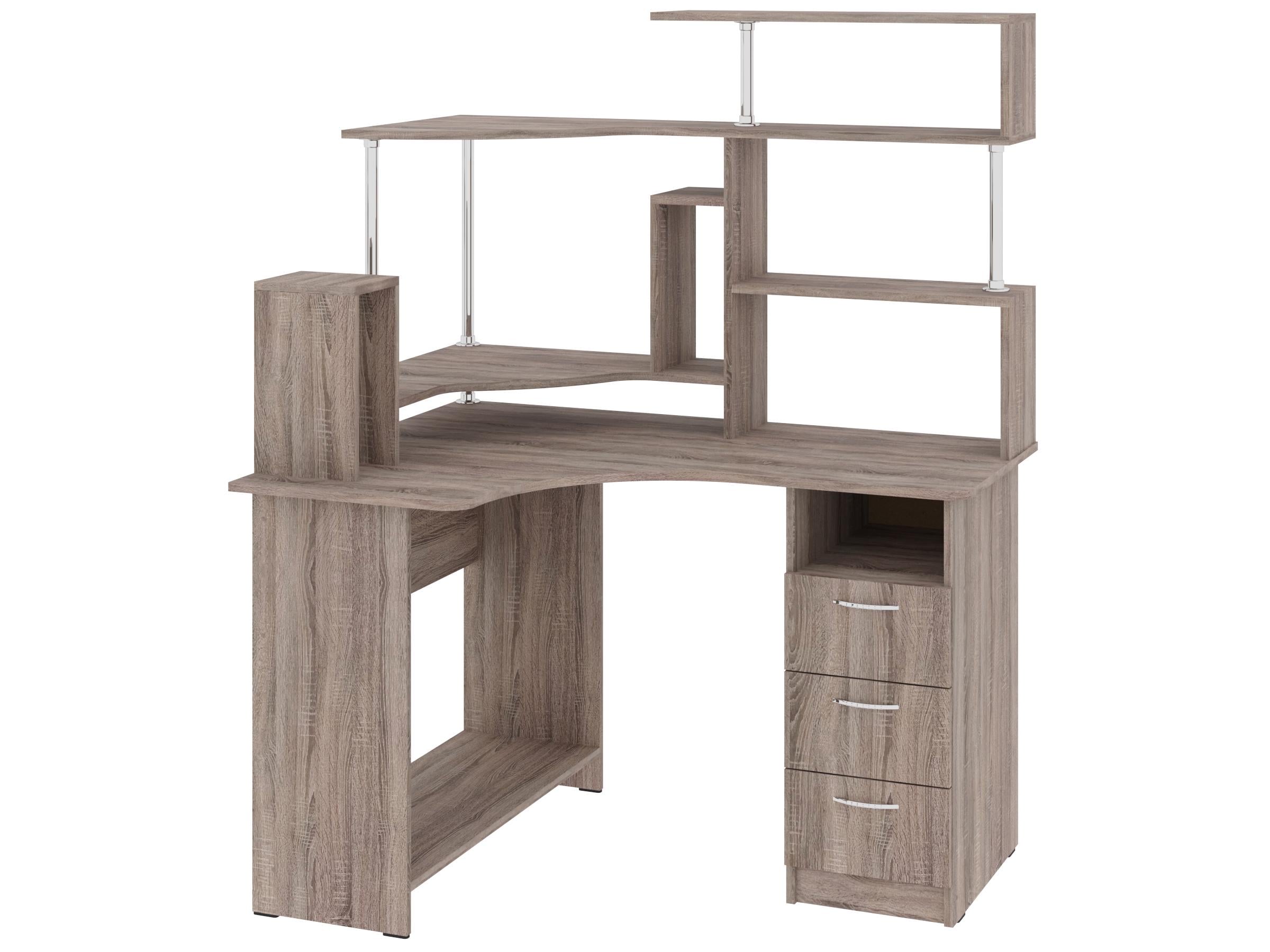 Письменный стол PEHOTIN Компакт с надстройкой 120х88х75/154 см Трюфель (PN-101395)