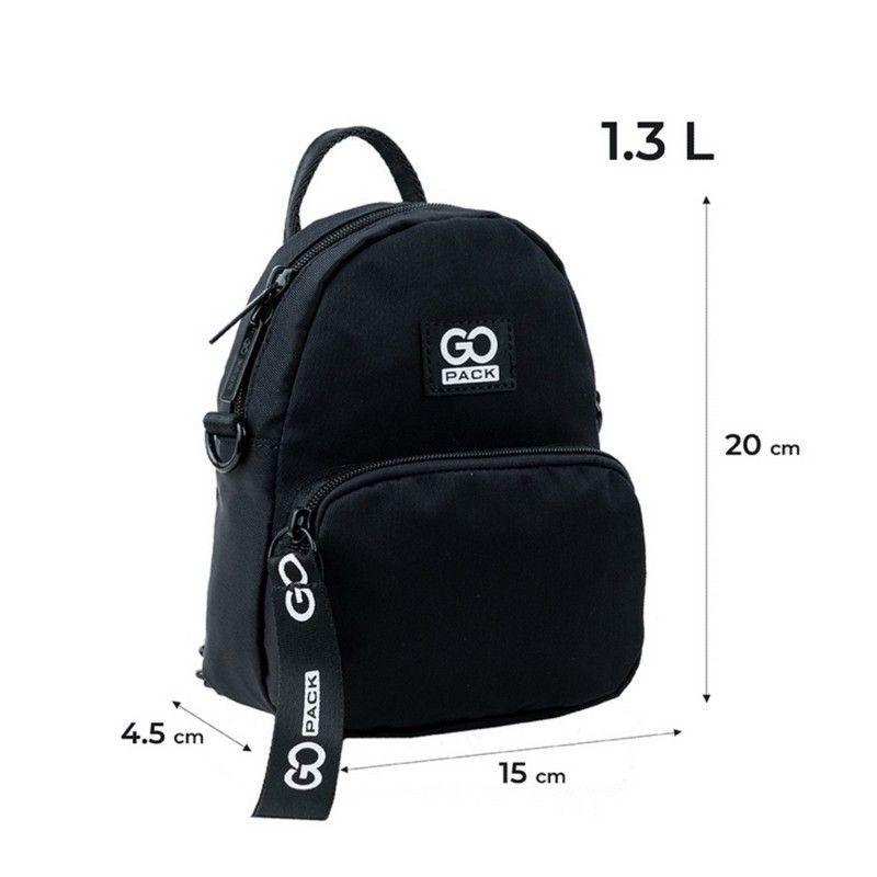 Рюкзак-сумка GoPack Teens 20x15x4,5 см Черный (GO24-181XXS-4) - фото 5