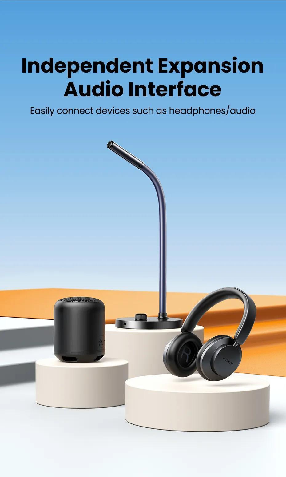 Микрофон UGREEN 60 дБ шумоподавления USB Черный (90416) - фото 11 Микрофон UGREEN 60 дБ шумоподавления USB Черный (90416) - фото 11