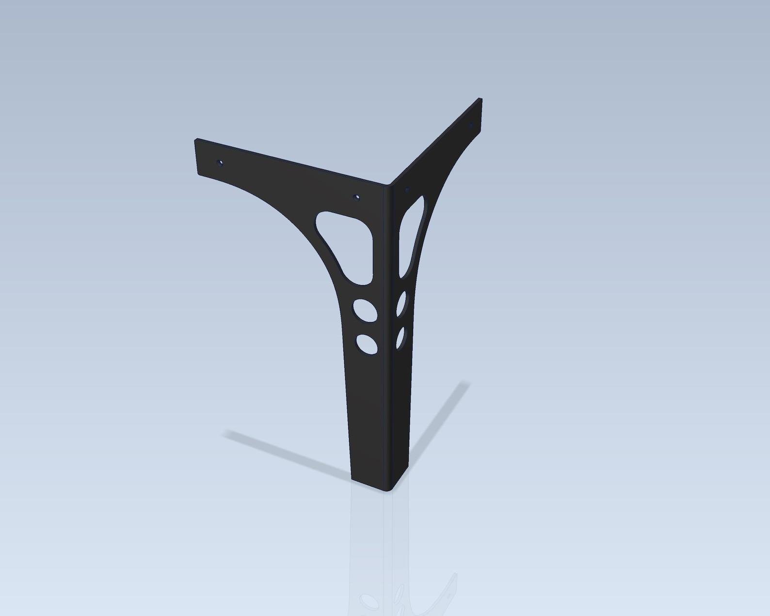 Опора для столу в стилі лофт 41 см Чорний (24088)