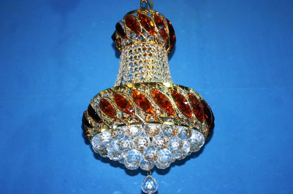 Хрустальная люстра L0416/9 Золото/Коричневый (AN000654)