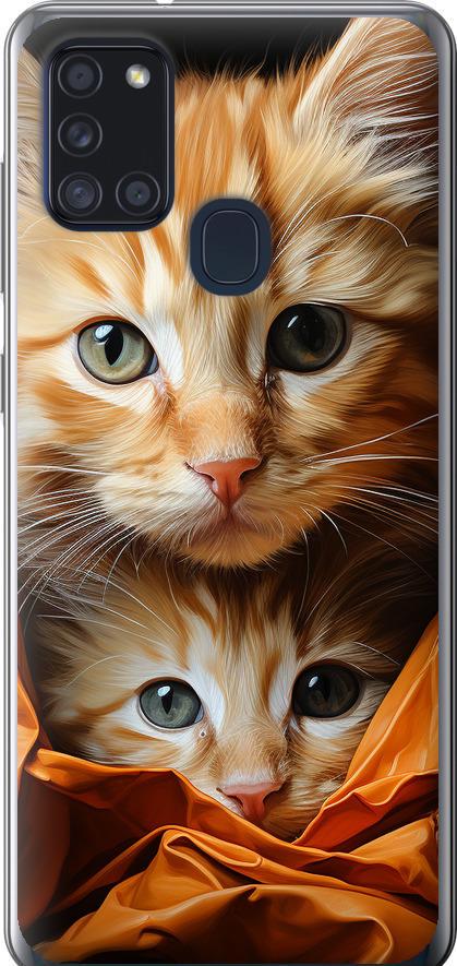 Чехол на Samsung Galaxy A21s A217F Котики 2 (5664t-1943-42517)