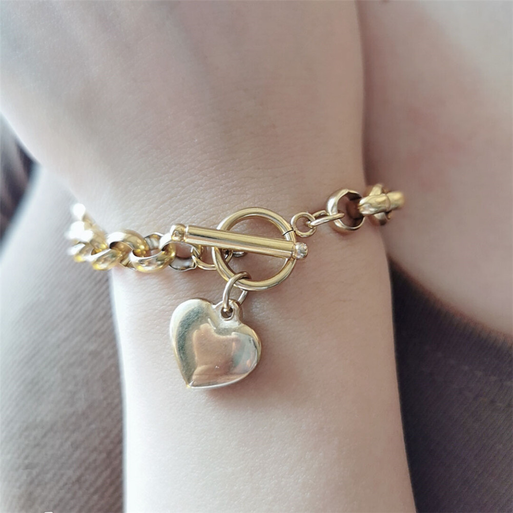 Браслет с подвеской в виде сердца JUVO Золотистый (9b6c4559) - фото 6 Браслет с подвеской в виде сердца JUVO Золотистый (9b6c4559) - фото 6