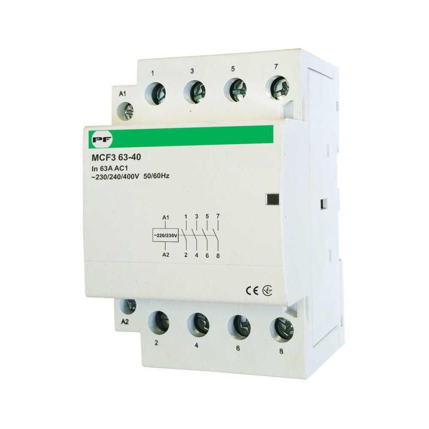 Контактор модульный PROMFACTOR MCF3i 63-40 4P с ручным управлением (MCF3i6340230) Контактор модульный PROMFACTOR MCF3i 63-40 4P с ручным управлением (MCF3i6340230)