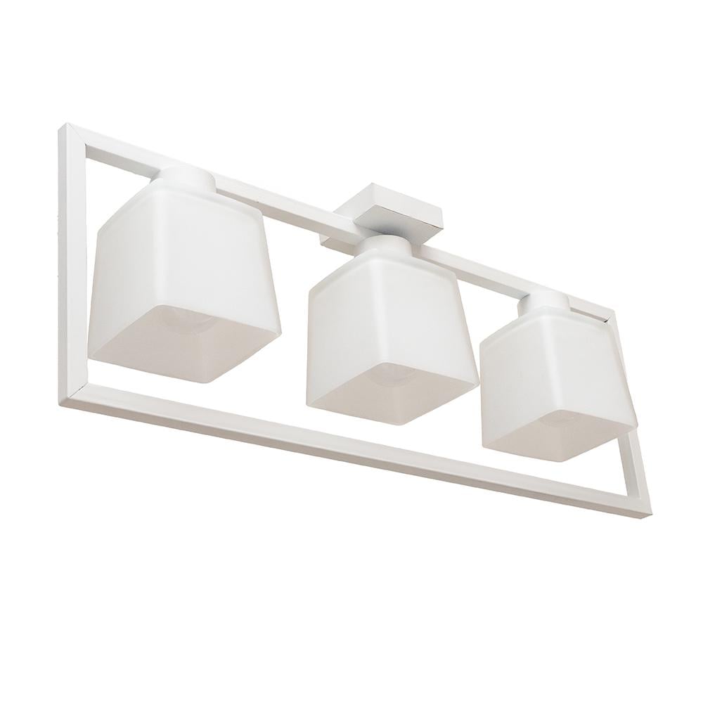 Люстра потолочная MSK ELECTRIC Boston NL 400230-3 WH на три плафона под лампу Е27 Белый