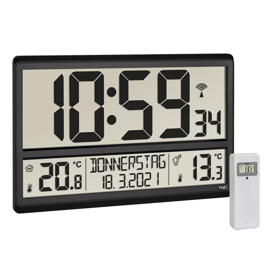Годинник настінний TFA 60452101 цифровий з термометром