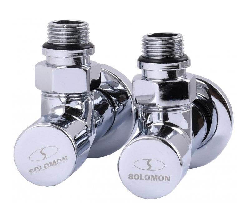 Набір подовжених кутових кранів Solomon 7777 1/2" з американкою Chrome - фото 3 Набір подовжених кутових кранів Solomon 7777 1/2" з американкою Chrome - фото 3