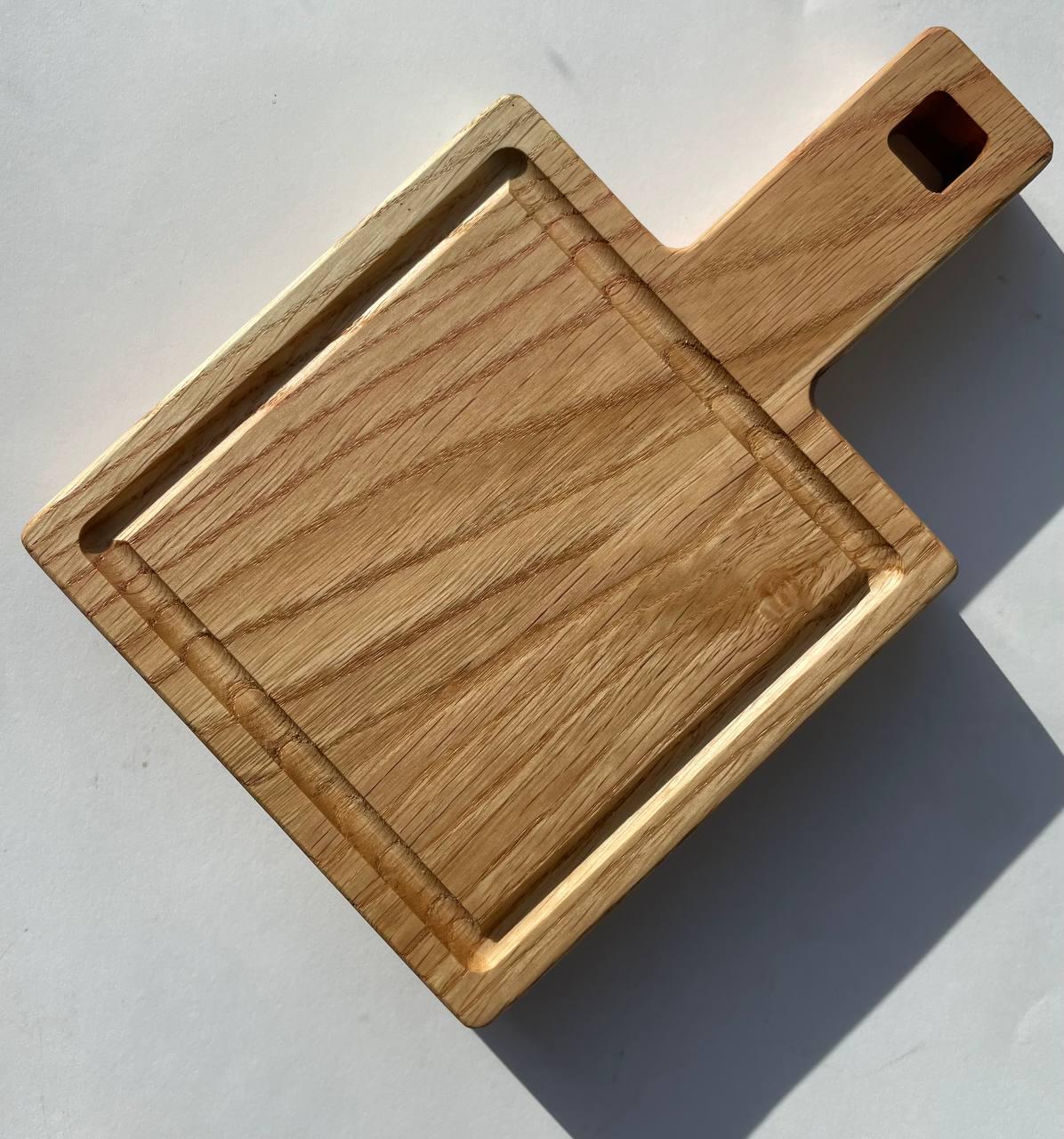 Доска деревяная с ручкой для подачи блюд 13х20 см (9229907)