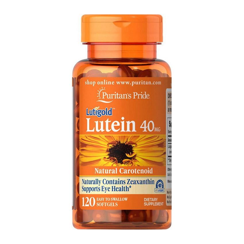 Лютеїн із зеаксантином Puritan's Pride Lutein 40 mg contains Zeaxanthin Lutigold 120 м'яких капс.