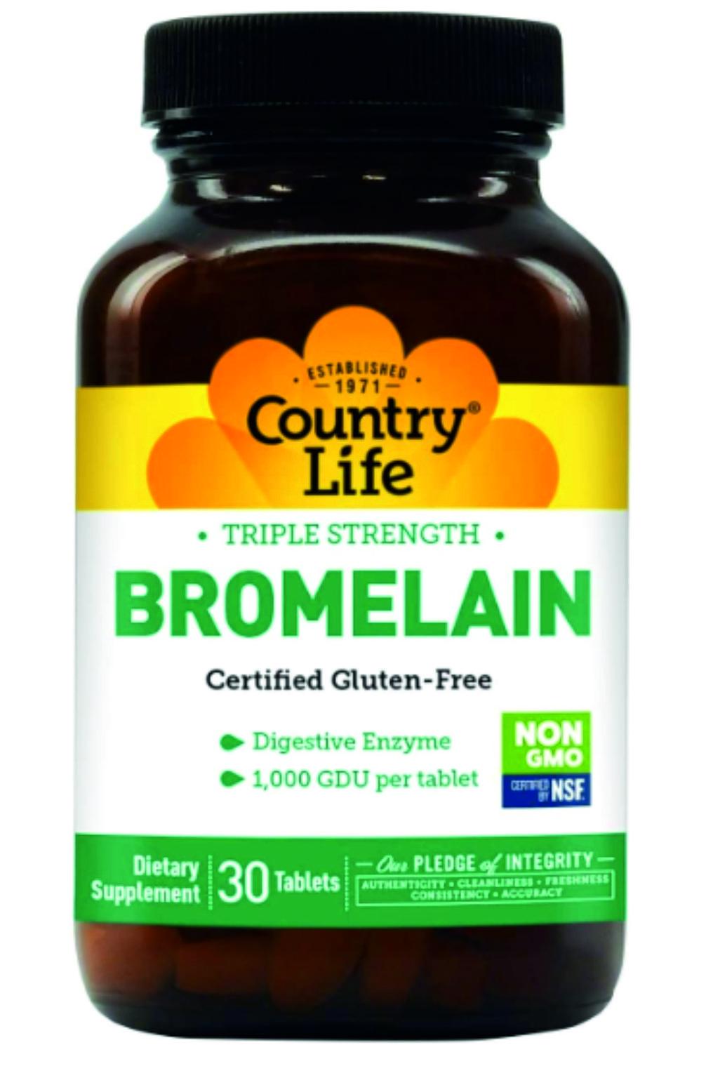 ᐉ Бромелайн Bromelain Triple Strength 500 мг 30 таблеток (00000033061 ...