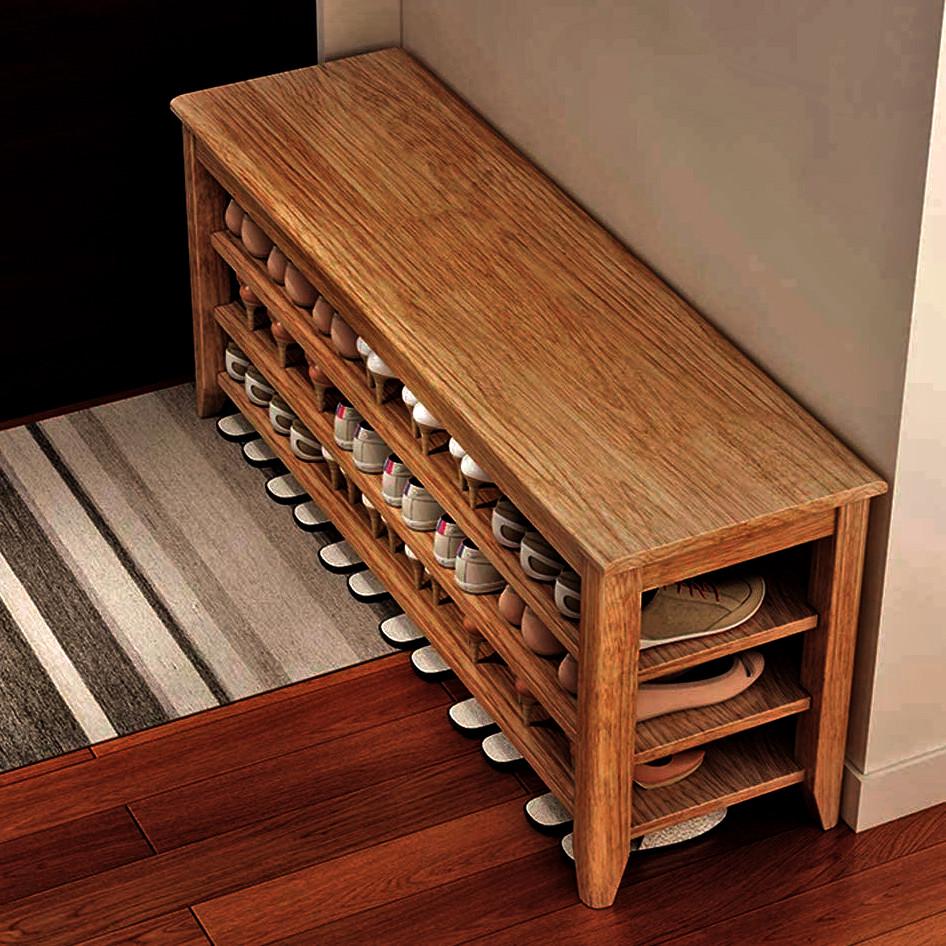 Полка для обуви из дерева Мартален 120 Сиена (ПДО-127505)