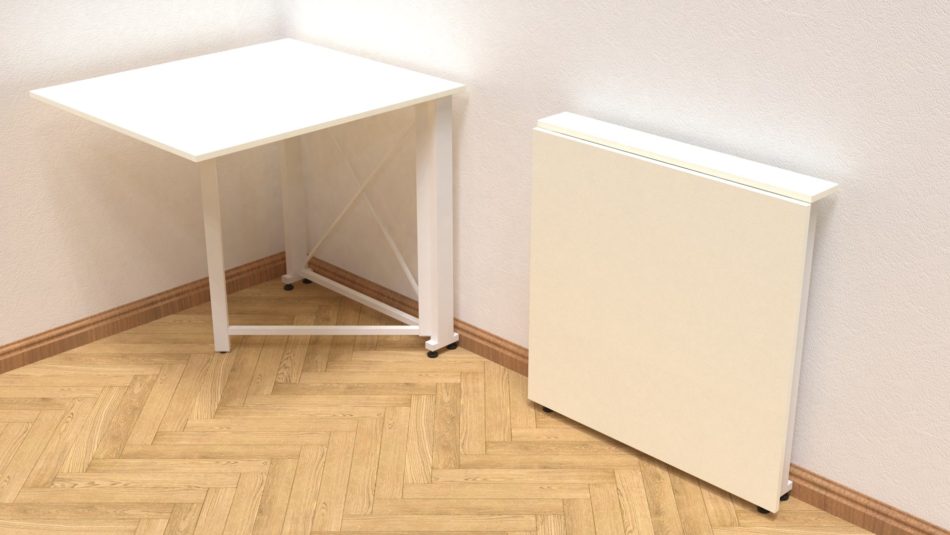 Стіл-книжка трансформер Ferrum-decor Orion 1 метал ДСП 16 мм 750х810х730 мм Білий/Білий (ORI108) - фото 2 Стіл-книжка трансформер Ferrum-decor Orion 1 метал ДСП 16 мм 750х810х730 мм Білий/Білий (ORI108) - фото 2