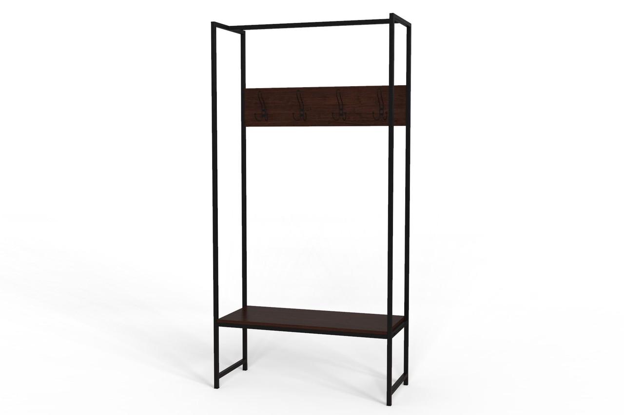 Вешалка напольная модульная Ferrum-decor Трелис 12 ДСП 16 мм 180x90x38 см Черный/Венге (FRD-105519)