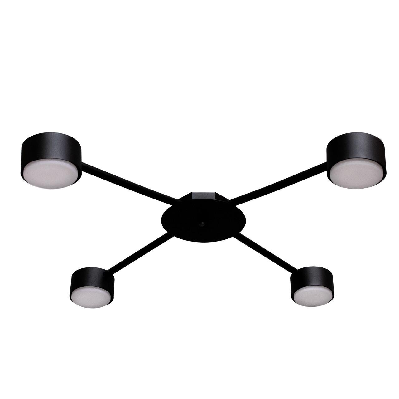 Люстра MSK ELECTRIC Copter на четыре плафона под лампы GX53 Черный (NL 8040-4 BK) - фото 3