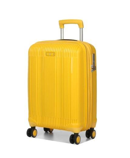 Чемодан Airtex 637 дорожный малый под ручную кладь полипропилен S 38 л 55x35x22 см Желтый