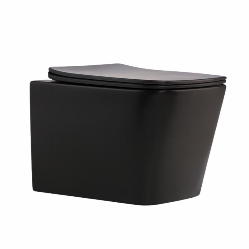 Унітаз підвісний Qtap Tern New Ultra Quiet QT17332303ASMB безобідковий з сидінням Soft-close Чорний (SD00052572)