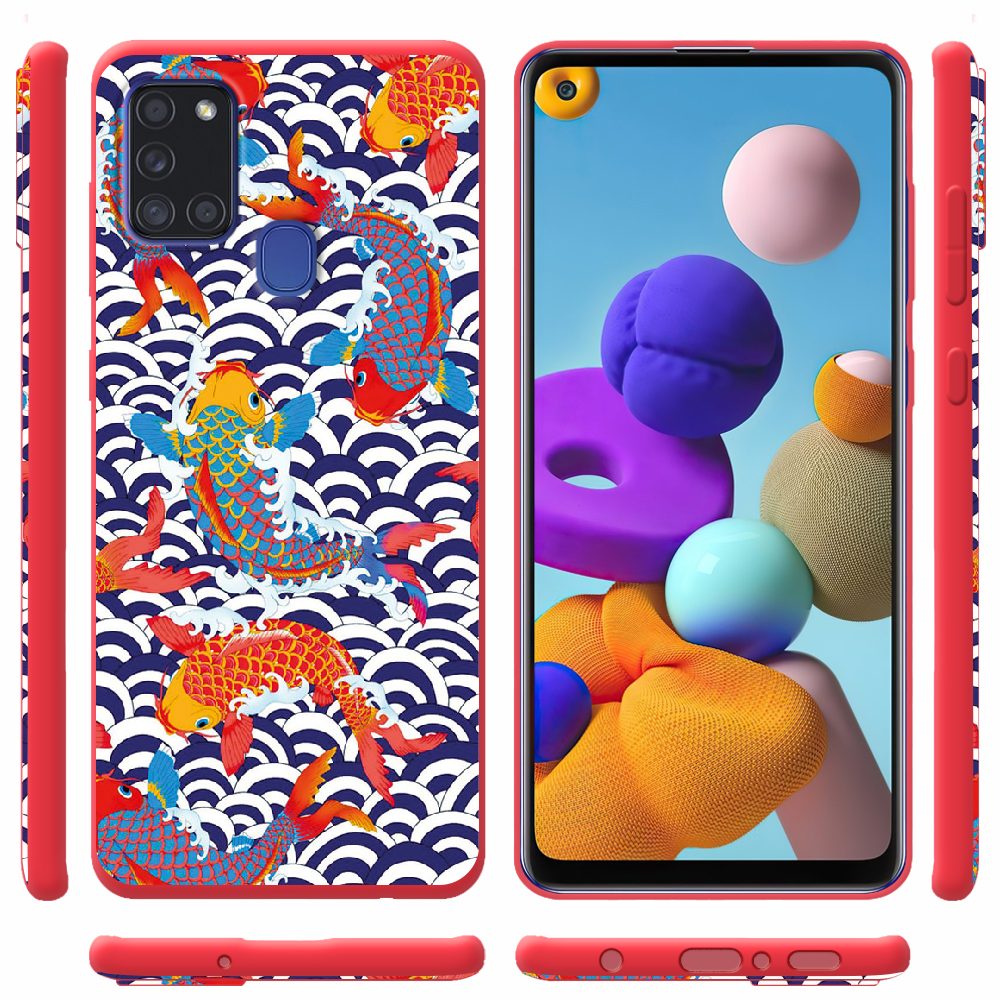 Чехол Boxface Samsung A217 Galaxy A21s Koi Fish Красный силикон (40006-up2477-40429) - фото 2