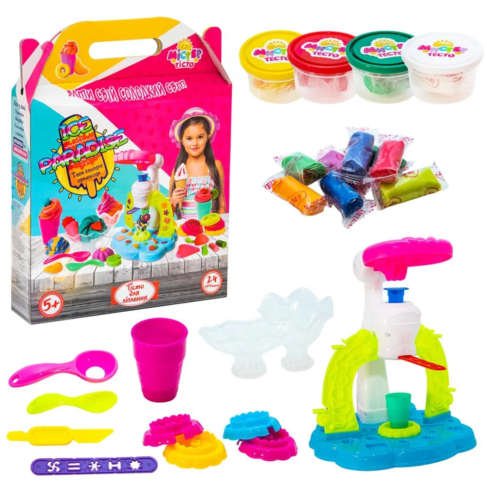 Набор для творчества Strateg Тесто для лепки Мистер тесто Ice paradise 43х32х7,5 см (71502S) - фото 2