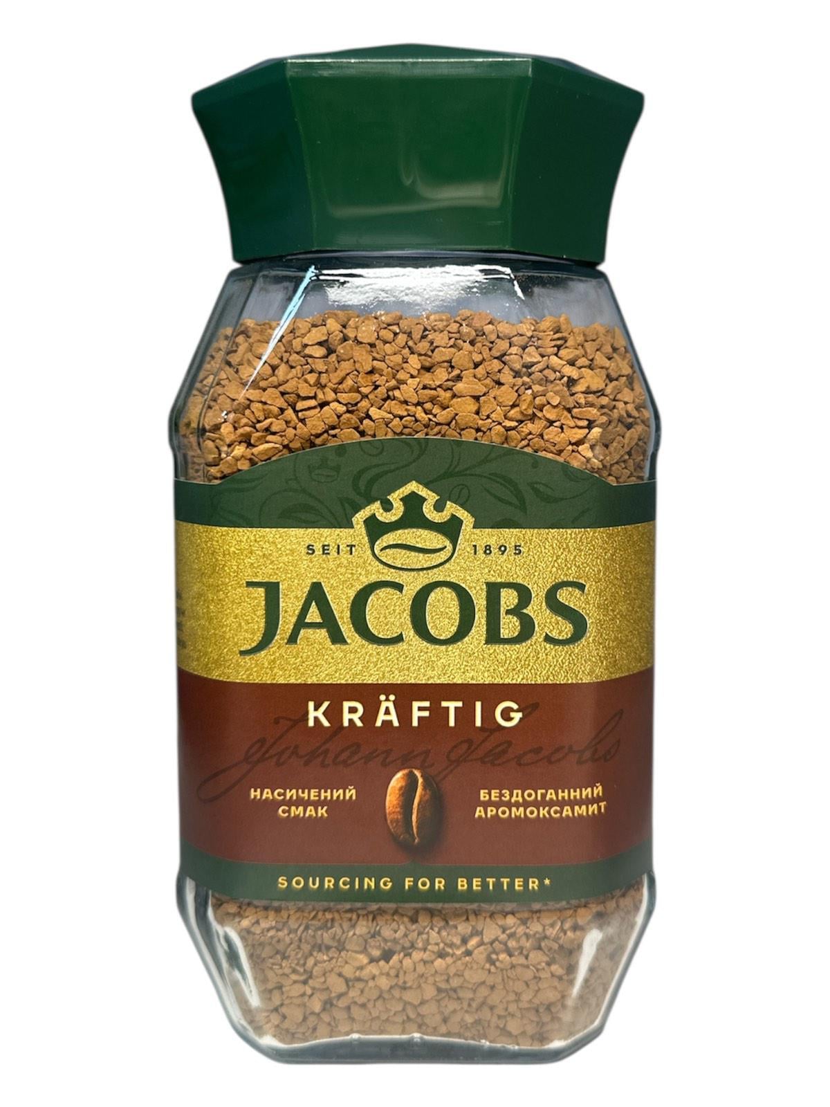 Кофе растворимый Jacobs Kraftig 190 г в стеклянной банке (59822)