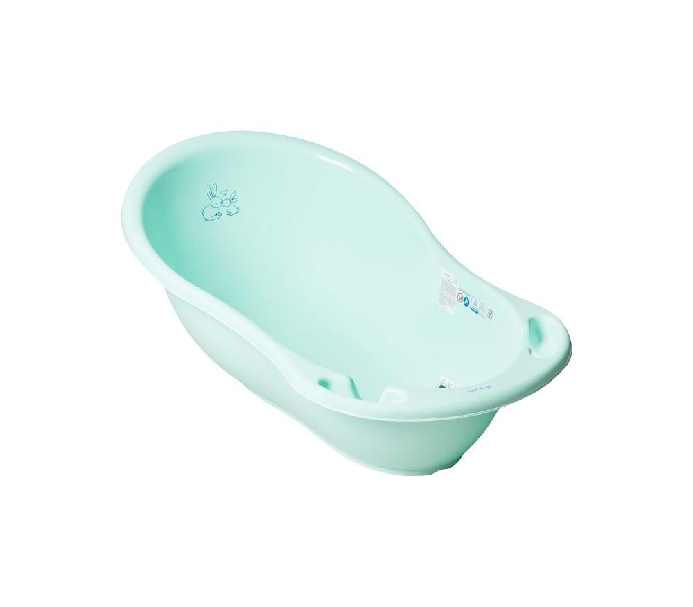 Ванночка Tega Baby Зайки со сливом 86 см Мятный (5902963008077 KR-004-105)