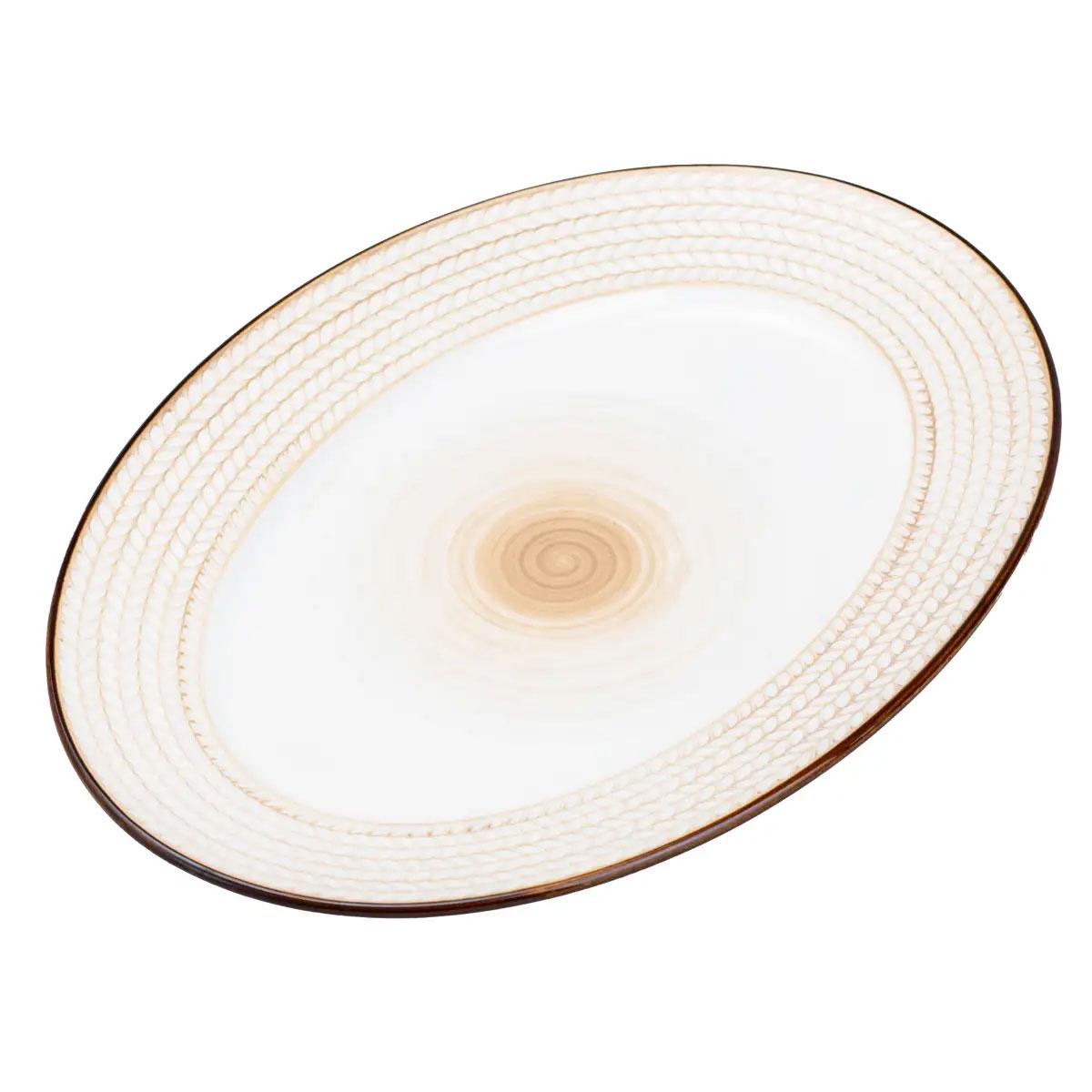 Блюдо керамічне овальне 33,5 х24, 5 см Білий (4509)